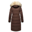 Marikoo Schneesternchen Damen Winterjacke Parka Mantel lang Kapuze B890 Dark Choco Größe XL - Gr. 42