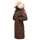 Marikoo Schneesternchen Damen Winterjacke Parka Mantel lang Kapuze B890 Dark Choco Größe XL - Gr. 42