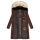 Marikoo Schneesternchen Damen Winterjacke Parka Mantel lang Kapuze B890 Dark Choco Größe XL - Gr. 42