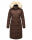 Marikoo Schneesternchen Damen Winterjacke Parka Mantel lang Kapuze B890 Dark Choco Größe XL - Gr. 42