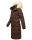 Marikoo Schneesternchen Damen Winterjacke Parka Mantel lang Kapuze B890 Dark Choco Größe XL - Gr. 42
