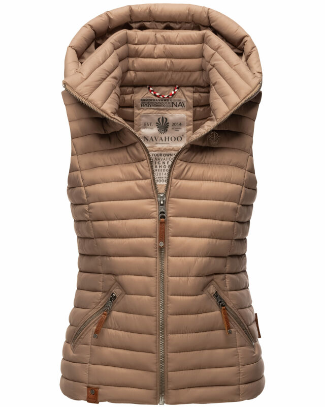 Navahoo Shadaa leichte Damen Stepp Weste B696 Taupe Grau Größe M - Gr. 38