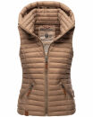Navahoo Shadaa leichte Damen Stepp Weste B696 Taupe Grau...