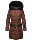 Navahoo Sinja Damen lange Winter Steppjacke Wintermantel B871 Schoko Größe  M - Gr. 38