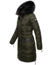 Navahoo Sinja Damen lange Winter Steppjacke Wintermantel B871 Olive Größe XXL - Gr. 44