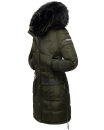 Navahoo Sinja Damen lange Winter Steppjacke Wintermantel B871 Olive Größe XXL - Gr. 44