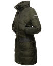 Navahoo Sinja Damen lange Winter Steppjacke Wintermantel B871 Olive Größe XXL - Gr. 44