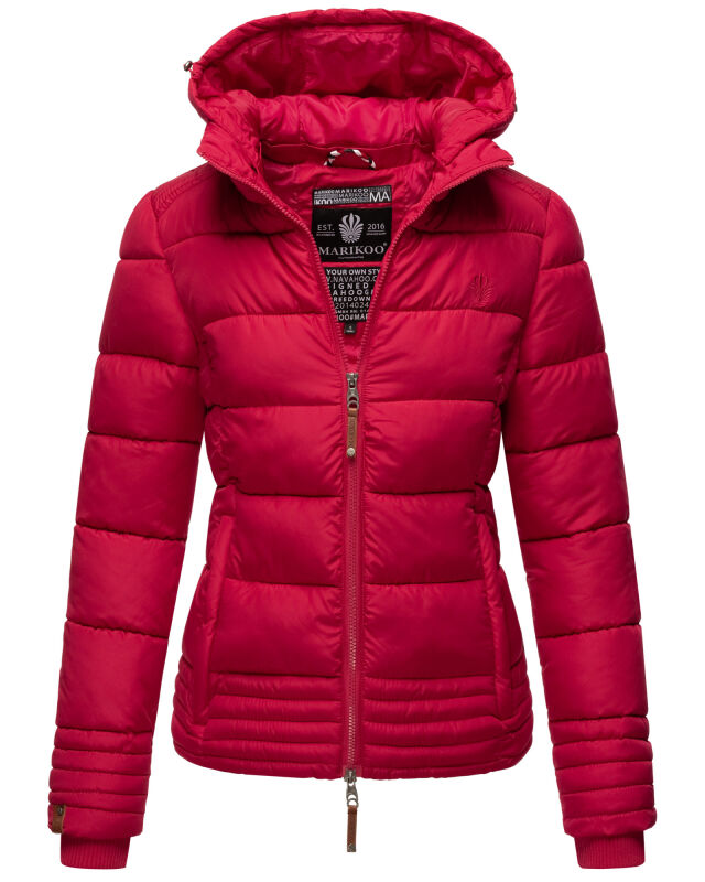Marikoo Sole Designer Damen Winter Jacke Steppjacke B668 Fuchsia Größe XL - Gr. 42