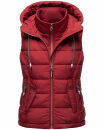 Marikoo Taisaa Damen Stepp Weste Übergangsjacke mit Stehkragen B866 Blood Red Größe S - Gr. 36