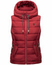 Marikoo Taisaa Damen Stepp Weste Übergangsjacke mit Stehkragen B866 Blood Red Größe S - Gr. 36