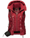 Marikoo Taisaa Damen Stepp Weste Übergangsjacke mit Stehkragen B866 Blood Red Größe S - Gr. 36