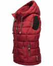 Marikoo Taisaa Damen Stepp Weste Übergangsjacke mit Stehkragen B866 Blood Red Größe S - Gr. 36