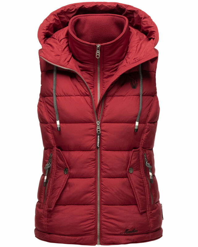 Marikoo Taisaa Damen Stepp Weste Übergangsjacke mit Stehkragen B866 Blood Red Größe M - Gr. 38