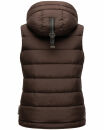 Marikoo Taisaa Damen Stepp Weste Übergangsjacke mit Stehkragen B866 Dark Choco Größe XS - Gr. 34
