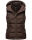 Marikoo Taisaa Damen Stepp Weste Übergangsjacke mit Stehkragen B866 Dark Choco Größe XS - Gr. 34