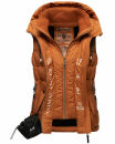 Marikoo Taisaa Damen Stepp Weste Übergangsjacke mit Stehkragen B866 Cinnamon Größe S - Gr. 36