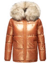 Navahoo Tikunaa Damen Winterjacke mit Kunstfellkragen B828 Cinnamon Größe M - Gr. 38