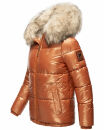 Navahoo Tikunaa Damen Winterjacke mit Kunstfellkragen B828 Cinnamon Größe M - Gr. 38