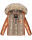 Navahoo Tikunaa Damen Winterjacke mit Kunstfellkragen B828 Cinnamon Größe M - Gr. 38