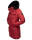 Navahoo Tiniis Damen Winterjacke mit Brusttaschen Kapuze Kunstfell B845 Blood Red Größe S - Gr. 36