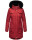 Navahoo Tiniis Damen Winterjacke mit Brusttaschen Kapuze Kunstfell B845 Blood Red Größe M - Gr. 38
