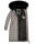 Navahoo Umay warme Damen Winter Jacke lang gesteppt mit Teddyfell B670 Zink Grau Größe M - Gr. 38