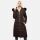 Navahoo Umay warme Damen Winter Jacke lang gesteppt mit Teddyfell B670 Dark Choco Größe S - Gr. 36