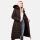 Navahoo Umay warme Damen Winter Jacke lang gesteppt mit Teddyfell B670 Dark Choco Größe S - Gr. 36