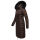 Navahoo Umay warme Damen Winter Jacke lang gesteppt mit Teddyfell B670 Dark Choco Größe S - Gr. 36