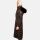Navahoo Umay warme Damen Winter Jacke lang gesteppt mit Teddyfell B670 Dark Choco Größe M - Gr. 38