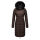 Navahoo Umay warme Damen Winter Jacke lang gesteppt mit Teddyfell B670 Dark Choco Größe M - Gr. 38
