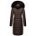 Navahoo Umay warme Damen Winter Jacke lang gesteppt mit Teddyfell B670 Dark Choco Größe M - Gr. 38