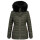 Navahoo Umay Princess Damen Winter Steppjacke mit Fellkragen 900 Olive Größe XS - Gr. 34