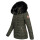 Navahoo Umay Princess Damen Winter Steppjacke mit Fellkragen 900 Olive Größe XS - Gr. 34