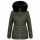 Navahoo Umay Princess Damen Winter Steppjacke mit Fellkragen 900 Olive Größe M - Gr. 38