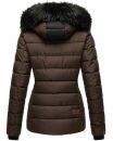 Marikoo warme Damen Winter Jacke Steppjacke B391 Dark Choco Größe XS - Gr. 34
