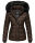 Marikoo warme Damen Winter Jacke Steppjacke B391 Dark Choco Größe XS - Gr. 34