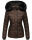 Marikoo warme Damen Winter Jacke Steppjacke B391 Dark Choco Größe XS - Gr. 34