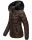 Marikoo warme Damen Winter Jacke Steppjacke B391 Dark Choco Größe XS - Gr. 34