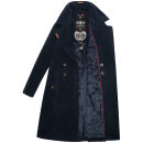 Navahoo Wooly Damen Trenchcoat Winter Mantel B661 Navy Größe L - Gr. 40