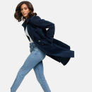 Navahoo Wooly Damen Trenchcoat Winter Mantel B661 Navy Größe L - Gr. 40