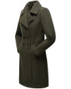 Navahoo Wooly Damen Trenchcoat Winter Mantel B661 Dunkelgrün Größe XS - Gr. 34