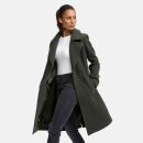 Navahoo Wooly Damen Trenchcoat Winter Mantel B661 Dunkelgrün Größe L - Gr. 40