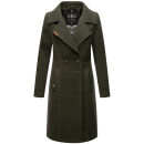 Navahoo Wooly Damen Trenchcoat Winter Mantel B661 Dunkelgrün Größe L - Gr. 40