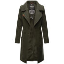 Navahoo Wooly Damen Trenchcoat Winter Mantel B661 Dunkelgrün Größe L - Gr. 40