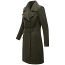 Navahoo Wooly Damen Trenchcoat Winter Mantel B661 Dunkelgrün Größe L - Gr. 40