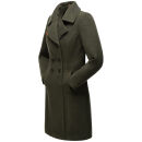 Navahoo Wooly Damen Trenchcoat Winter Mantel B661 Dunkelgrün Größe XL - Gr. 42