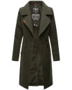 Navahoo Wooly Damen Trenchcoat Winter Mantel B661 Dunkelgrün Größe XXL - Gr. 44