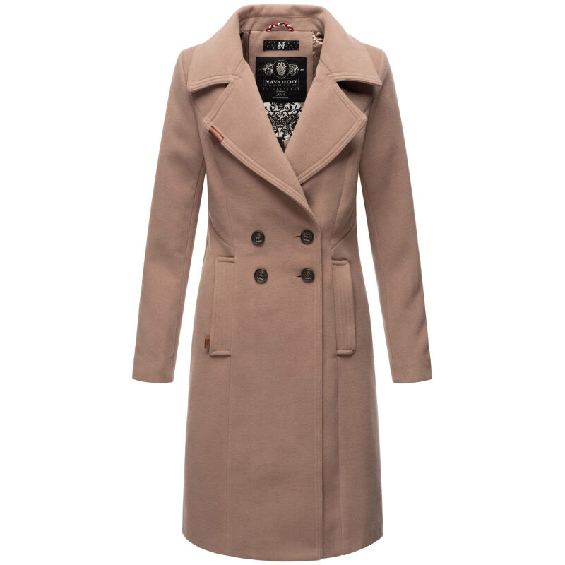 Navahoo Wooly Damen Trenchcoat Winter Mantel B661 Taupe Größe M - Gr. 38