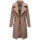 Navahoo Wooly Damen Trenchcoat Winter Mantel B661 Taupe Größe L - Gr. 40